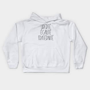 Liberté égalité fraternité Kids Hoodie